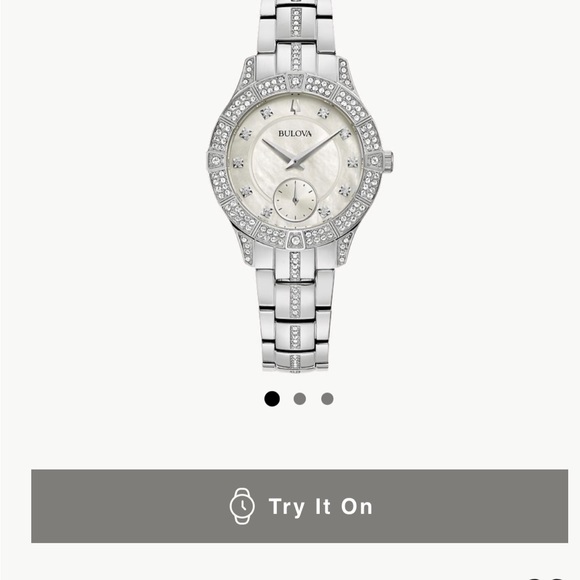 Bulova “Phantom” Iced in Crystal. Second hand dial on Mother of Pearl Dial. - Picture 4 of 4